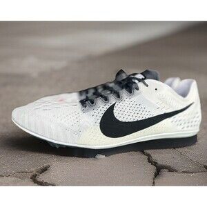Nike Mens Track Zoom Victory 3 Racing Spikes Size 15 White Black 835997-102
